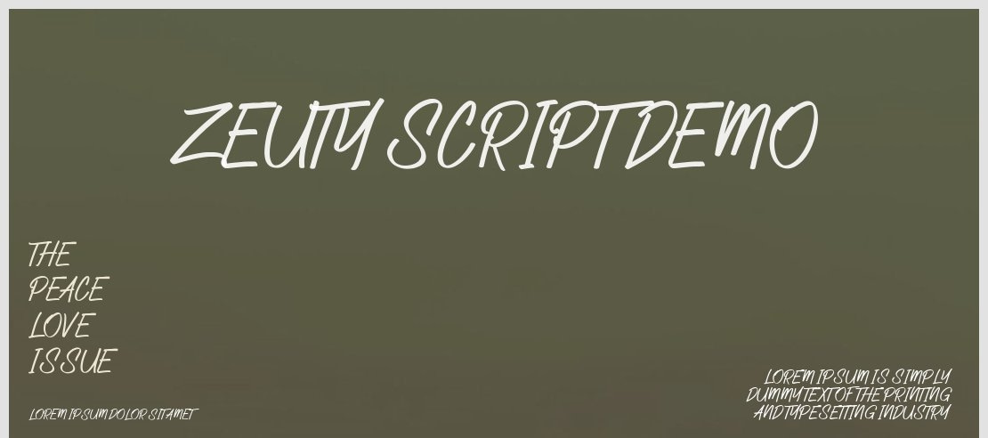 Zeuty Script Demo Font