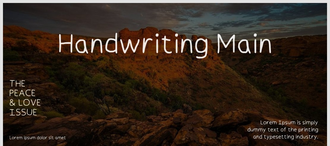 Handwriting Main Font