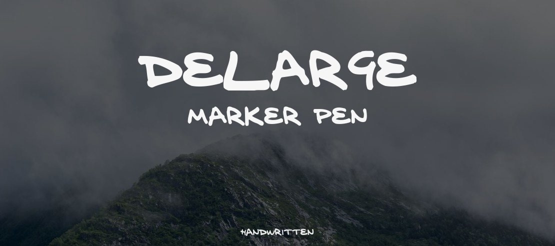 delarge marker pen Font