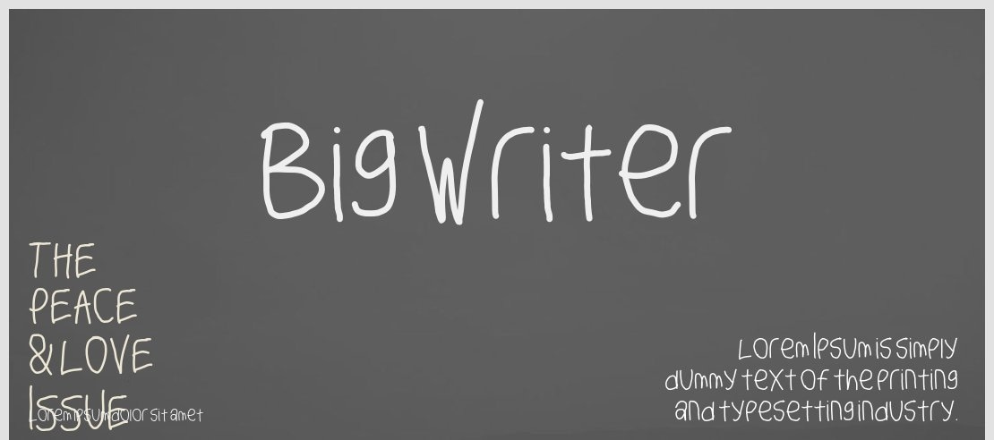 Big Writer Font