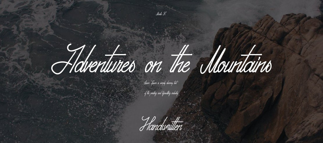 Adventures on the Mountains Font