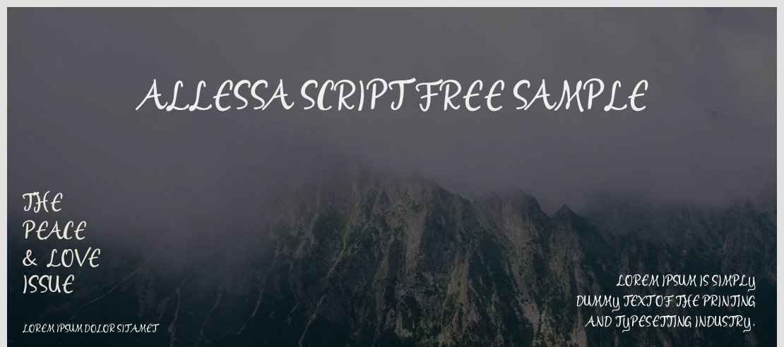 Allessa Script Free Sample Font