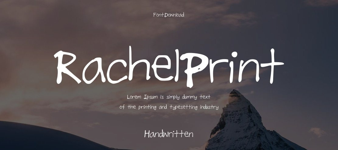 RachelPrint Font