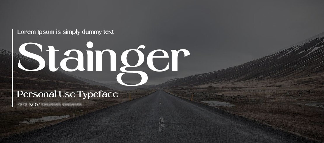 Stainger Personal Use Font