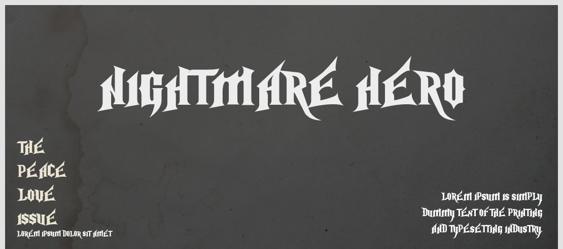 Nightmare Hero Font