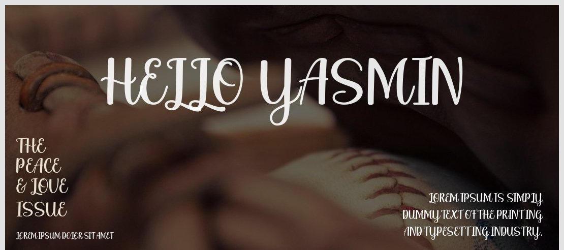 Hello Yasmin Font