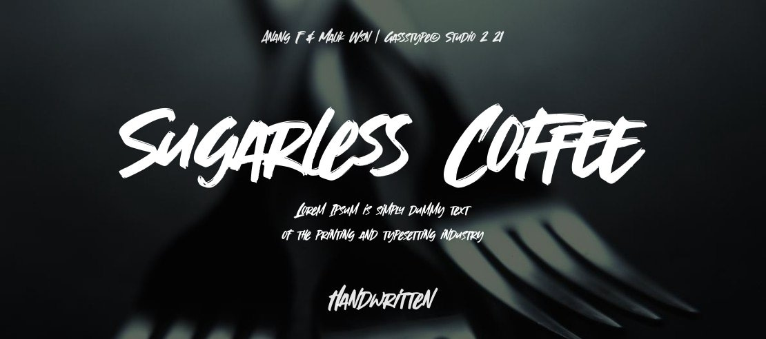 Sugarless Coffee Font