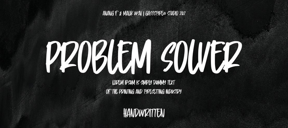 Problem Solver Font