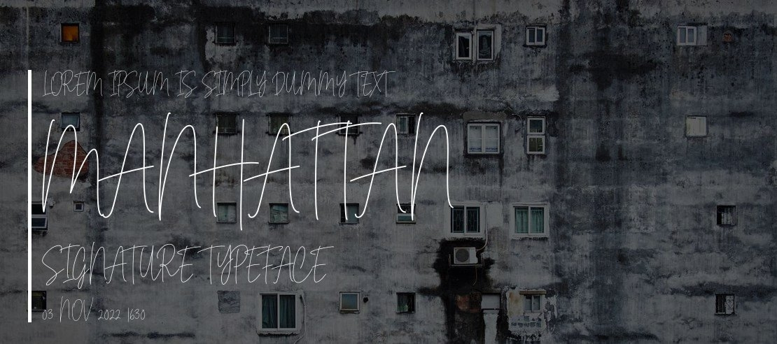 Manhattan Signature Font