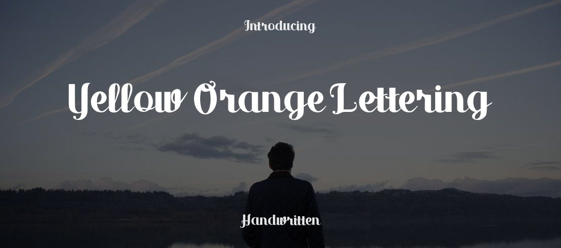 Yellow Orange Lettering Font