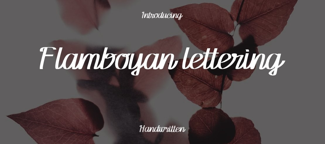 Flamboyan lettering Font