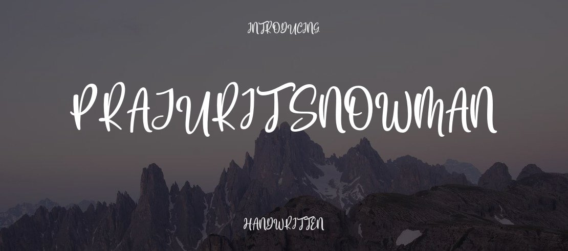 Prajurit Snowman Font