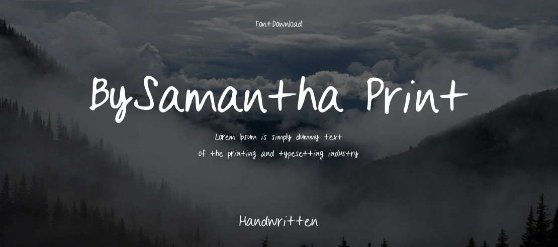 BySamantha_Print Font