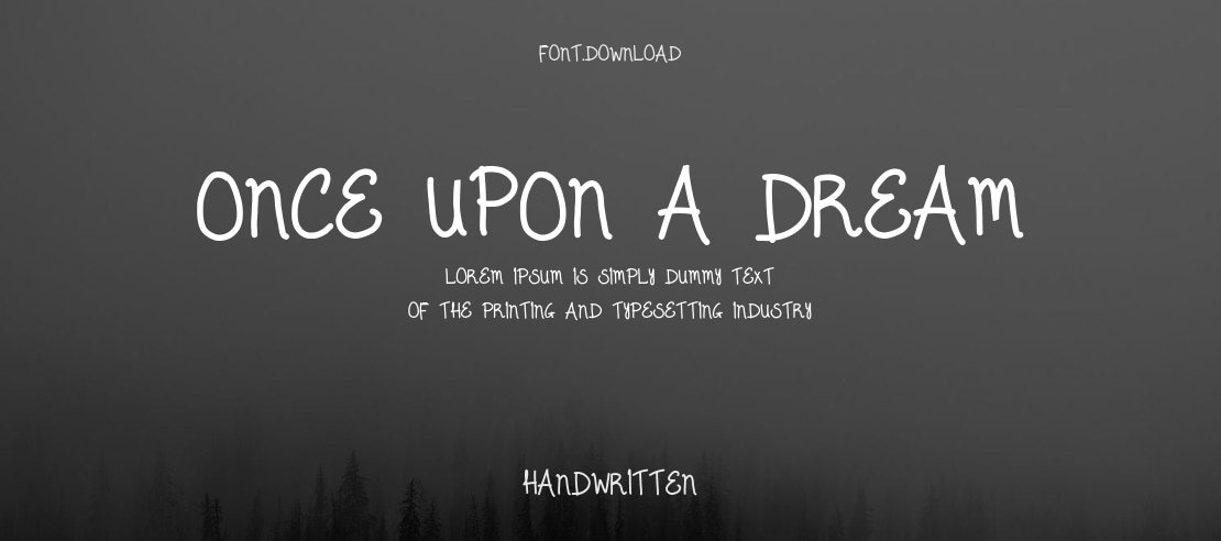 Once Upon A Dream Font Family