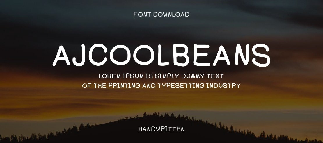 AJCoolBeans Font