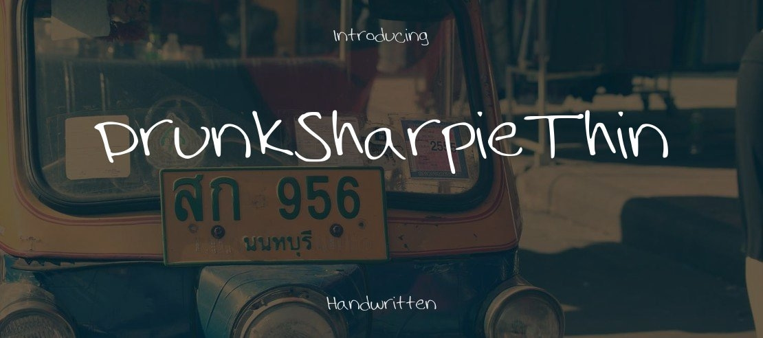 DrunkSharpieThin Font