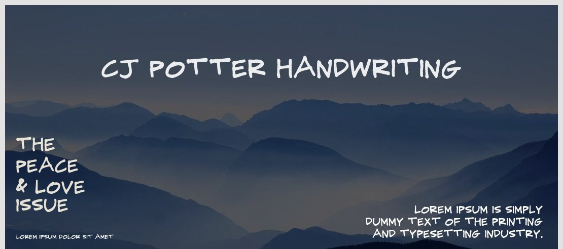 CJ Potter Handwriting Font