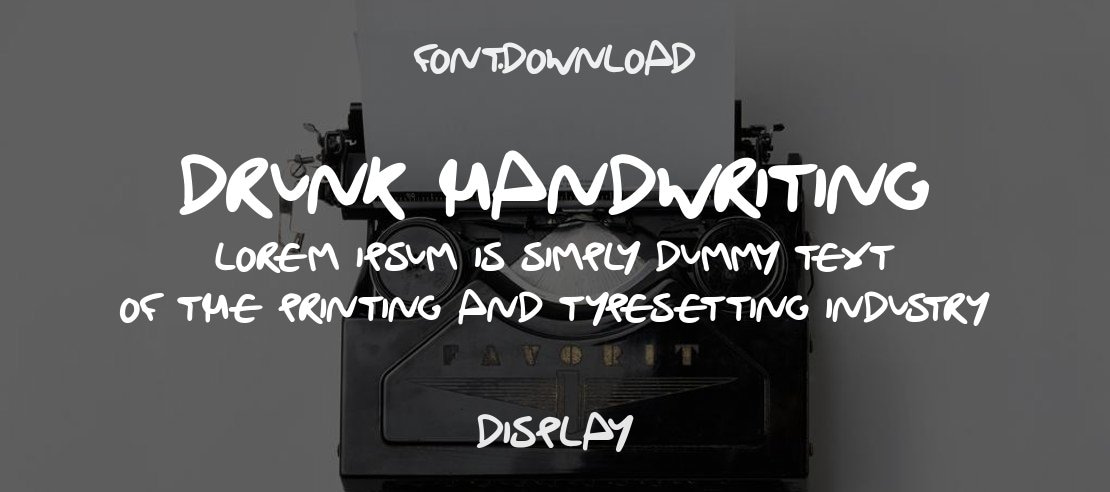 Drunk Handwriting Font