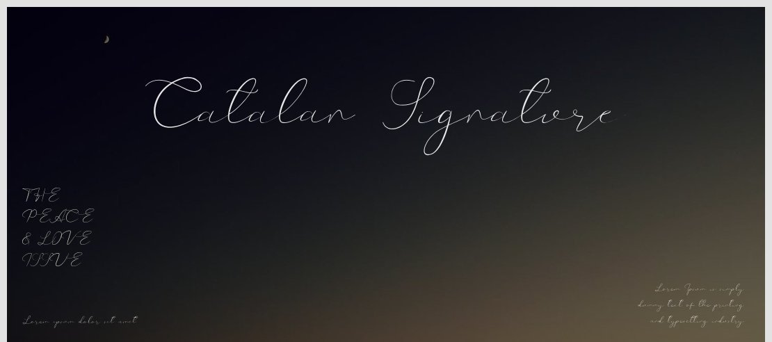 Catalan Signature Font