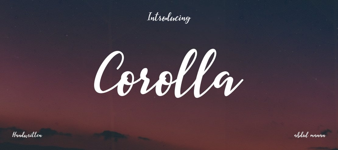 Corolla Font
