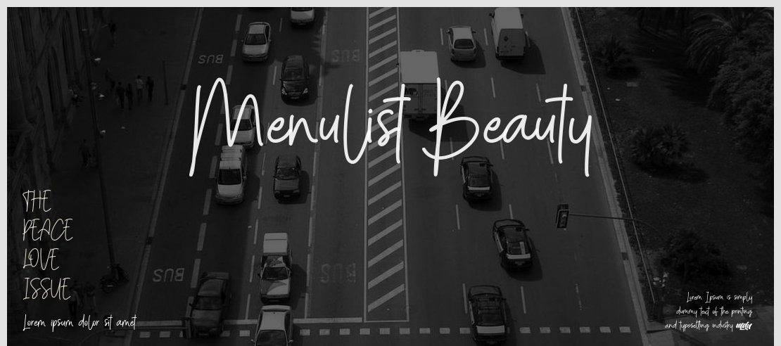 Menulist Beauty Font