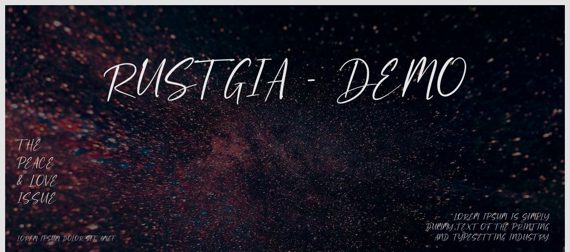 Rustgia - Demo Font