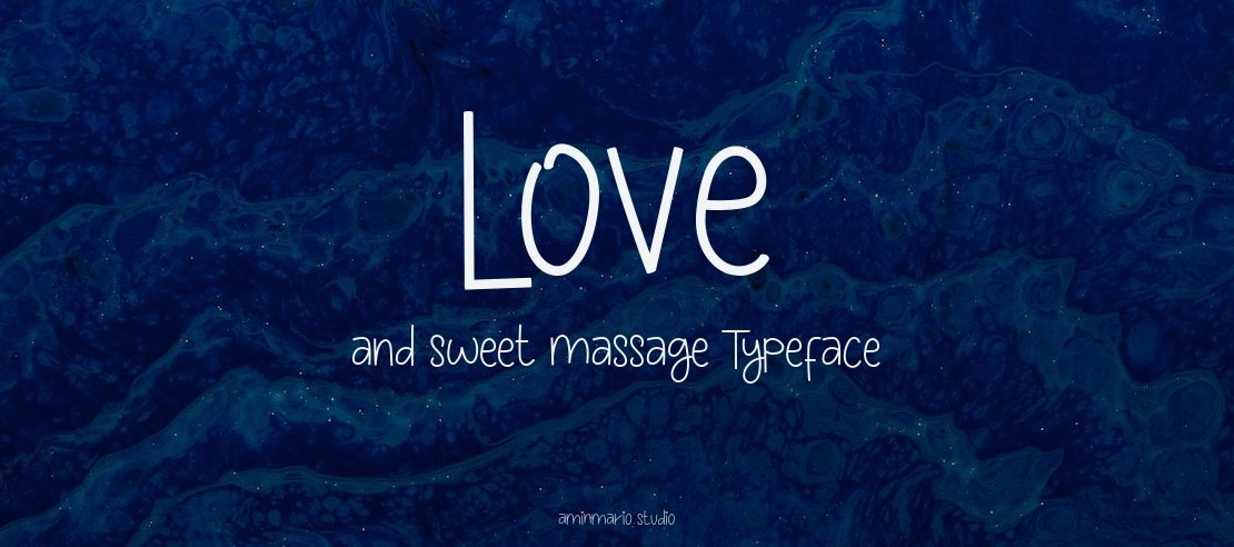 Love and sweet massage Font