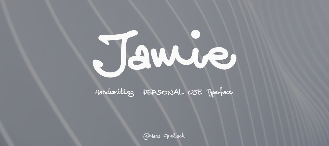Jamie Handwriting  PERSONAL USE Font Family