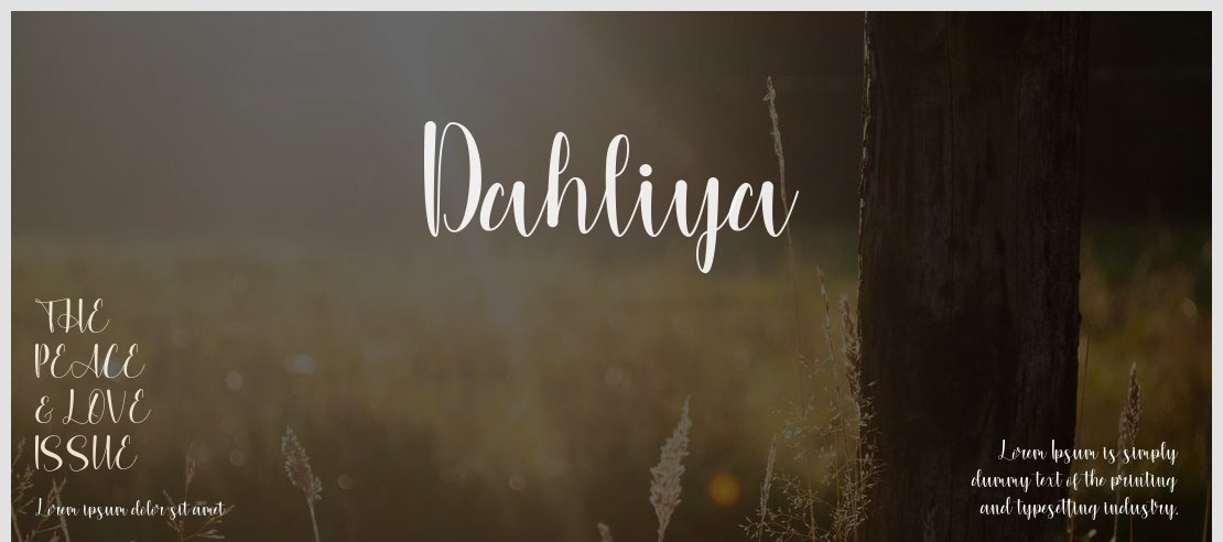 Dahliya Font