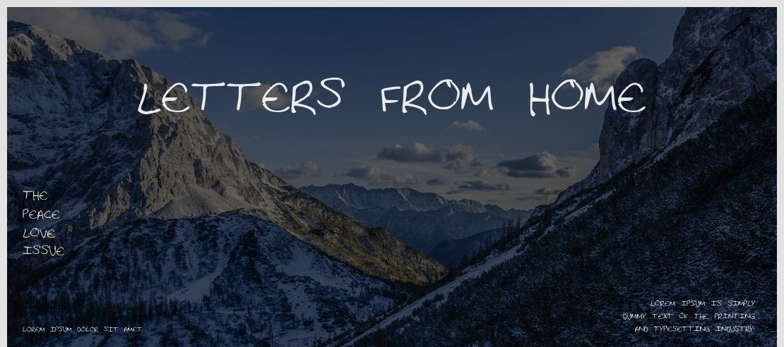 Letters From Home Font