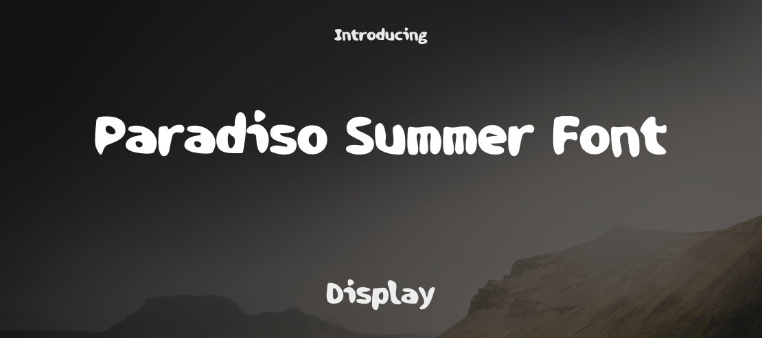 Paradiso Summer Font