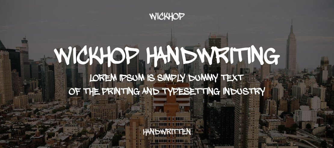 wickhop handwriting Font