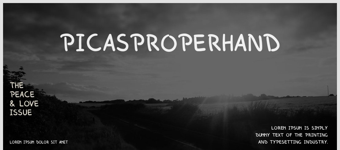 PicasProperHand Font