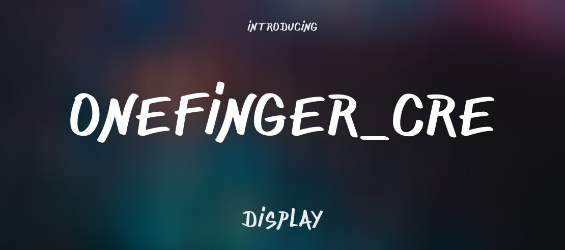ONEFINGER_CRE Font