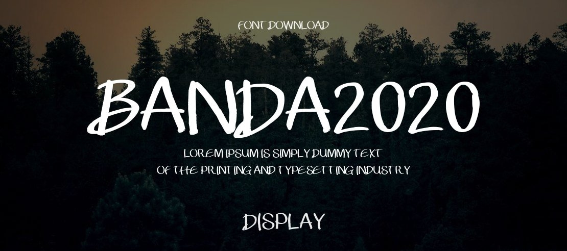 Banda2020 Font