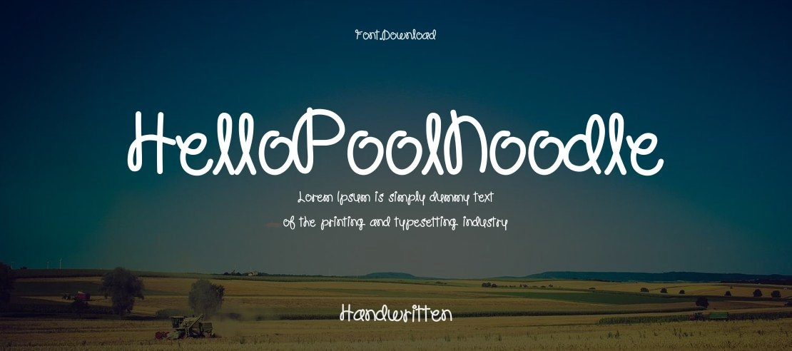 HelloPoolNoodle Font