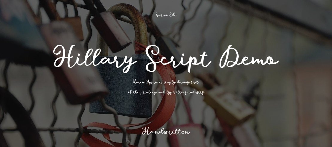 Hillary Script Demo Font