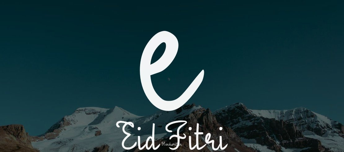 e Eid Fitri Font