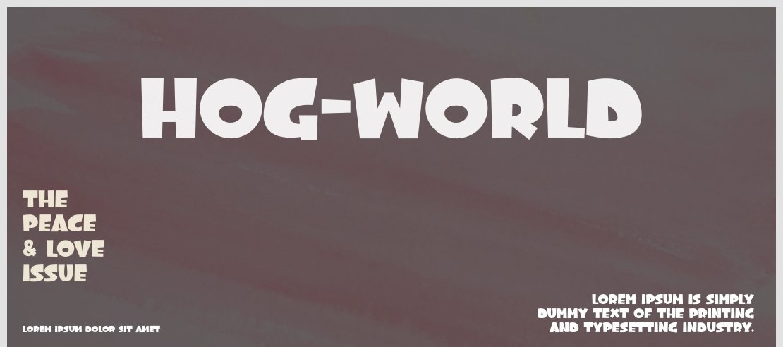 Hog-World Font