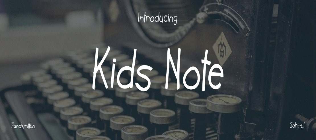 Kids Note Font