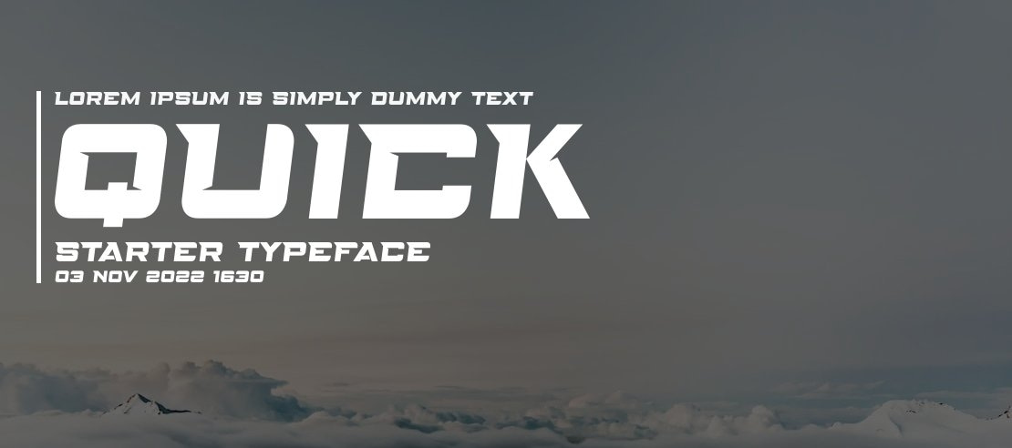 Quick Starter Font