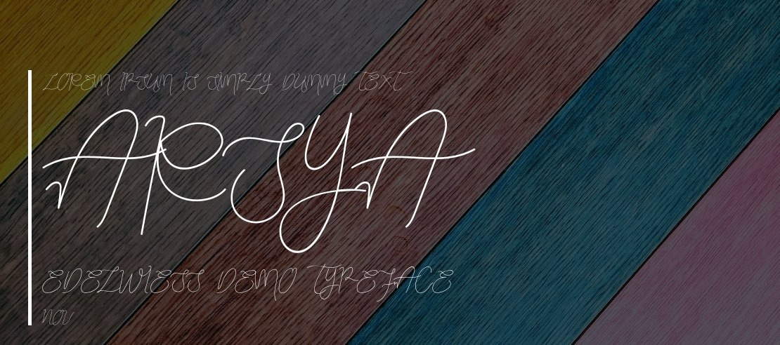 Arsya Edelwiess Demo Font