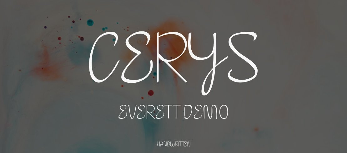 Cerys Everett Demo Font