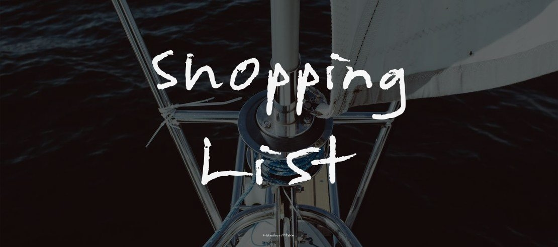 Shopping List Font