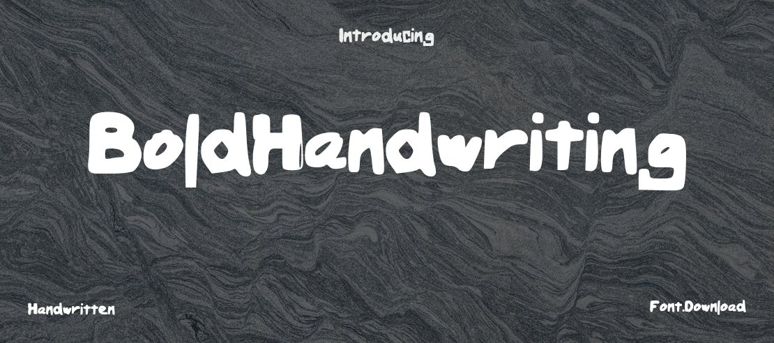 BoldHandwriting Font