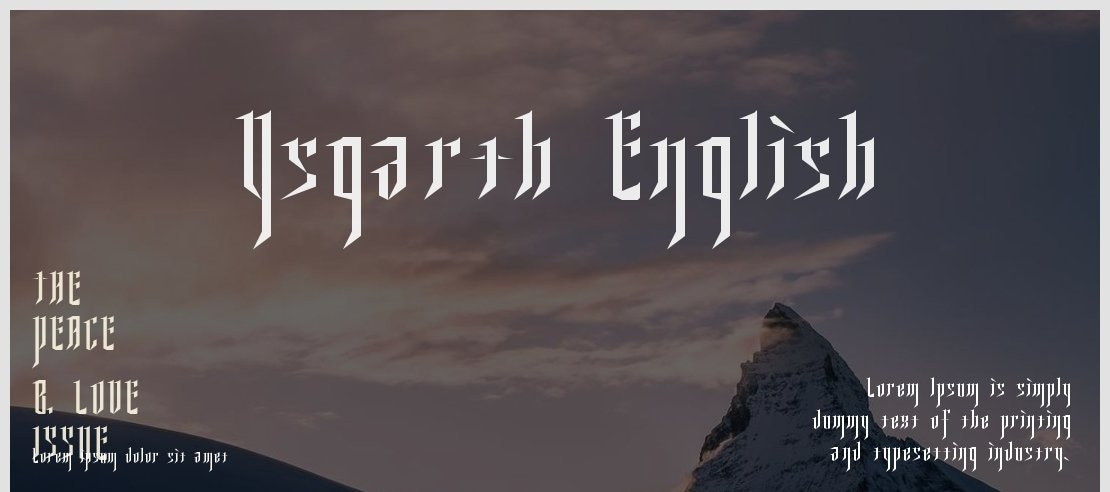 Ysgarth English Font Family