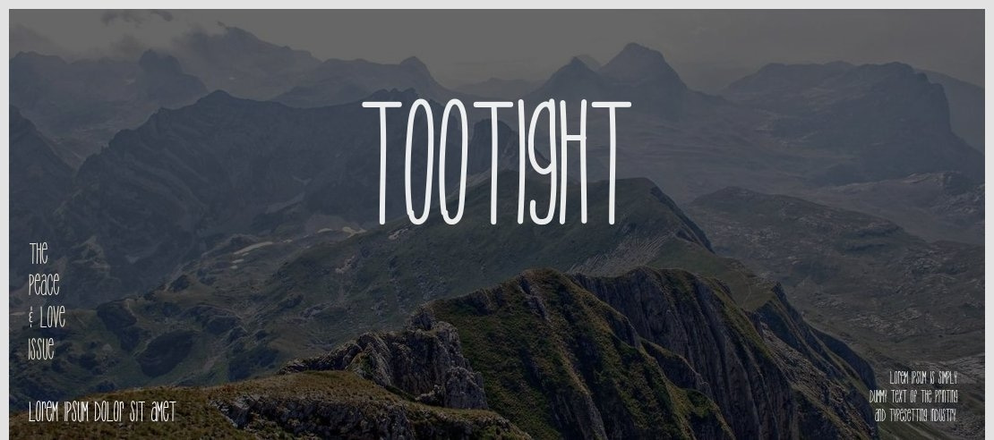 TooTight Font