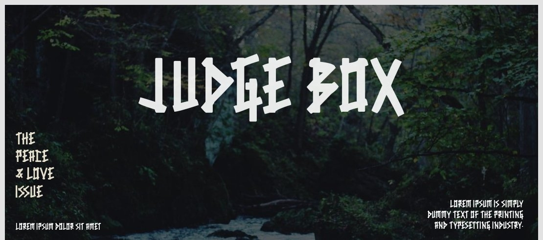 Judge Box Font