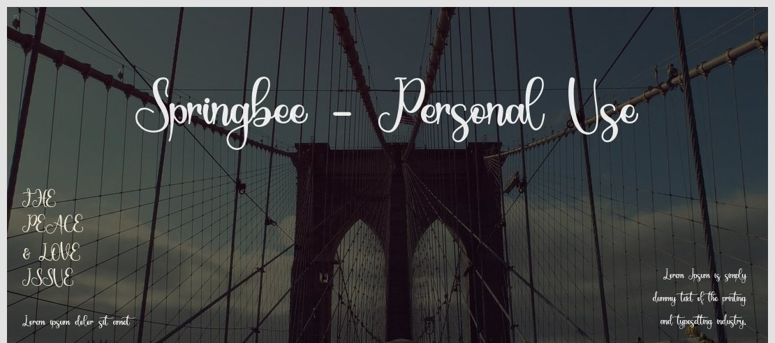 Springbee - Personal Use Font
