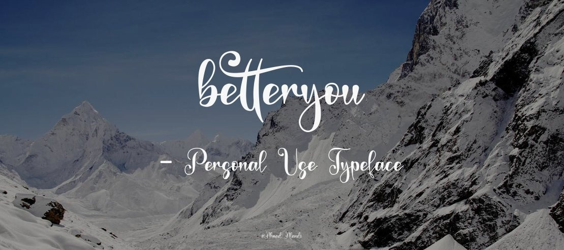 betteryou - Personal Use Font